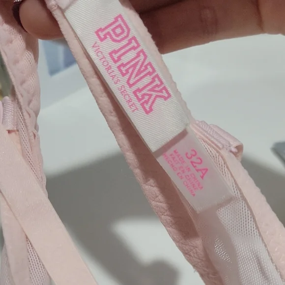 PINK Victoria's Secret Lace Push Up Underwire Bra - Light Pink - Picture 10 of 11